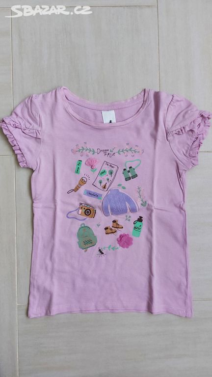 Dívčí růžové tričko zn. Palomino, vel. 122, NOVÉ