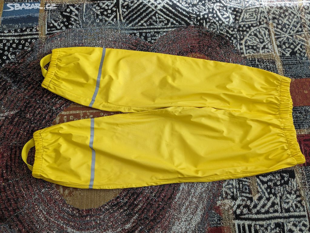 kalhoty do deště, pogumované kalhoty 122/128