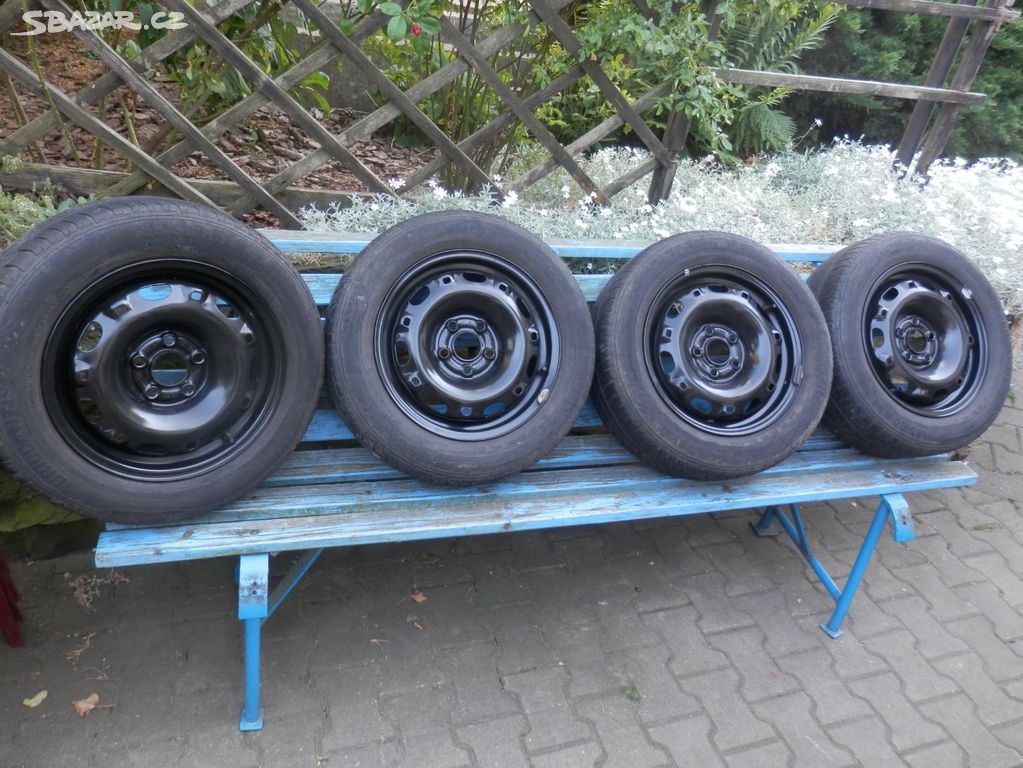 4xkola, použité, letní pneu 185/60 R14 BARUM BRIL.