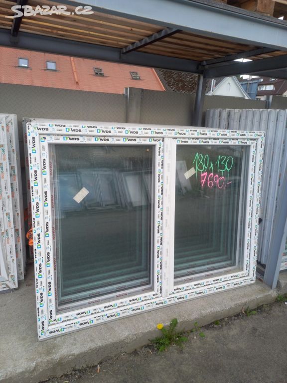 Plastová okna dvoukřídlá 180x130 bílá