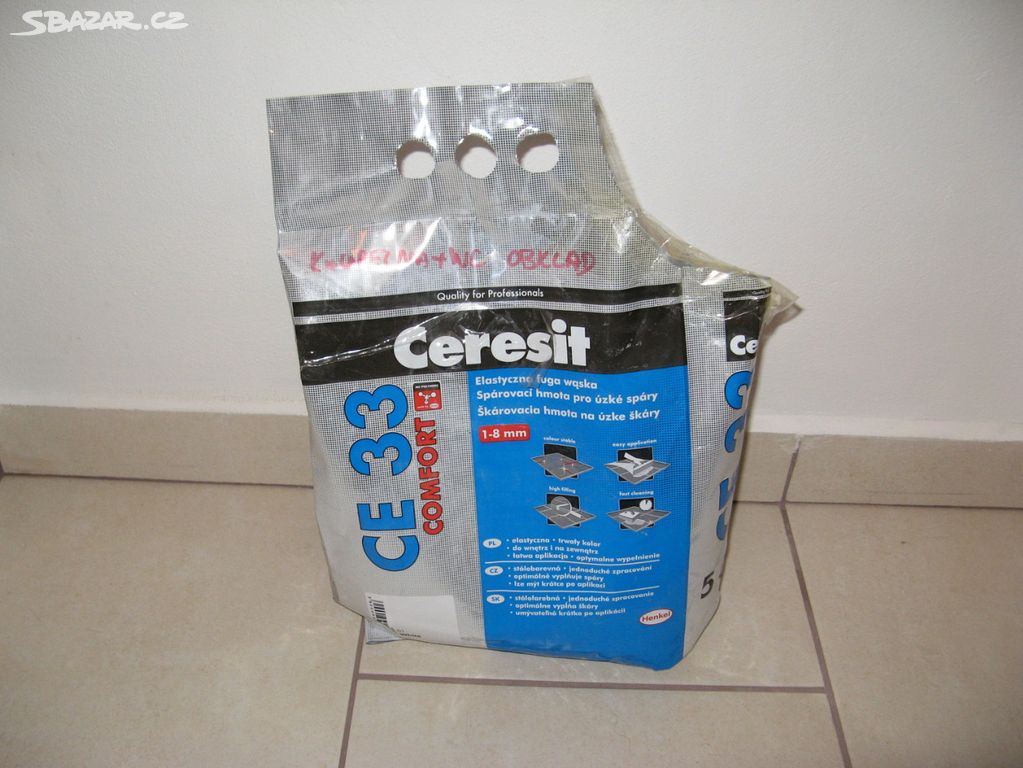 Spárovací hmota Ceresit CE 33 Comfort bílá 2 kg