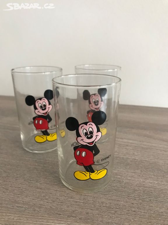 Retro sklenice Micky Mouse