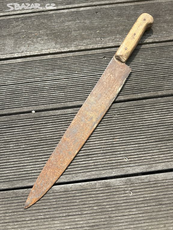 Starožitný masivní řeznický nůž