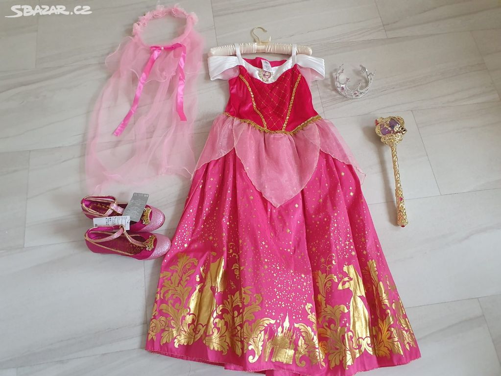 Šípková Růženka - Disney kostýmové šaty a vybavení
