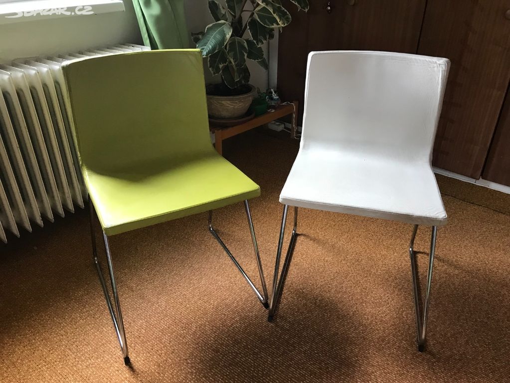 Kožené židle Ikea Bernhard 2 ks