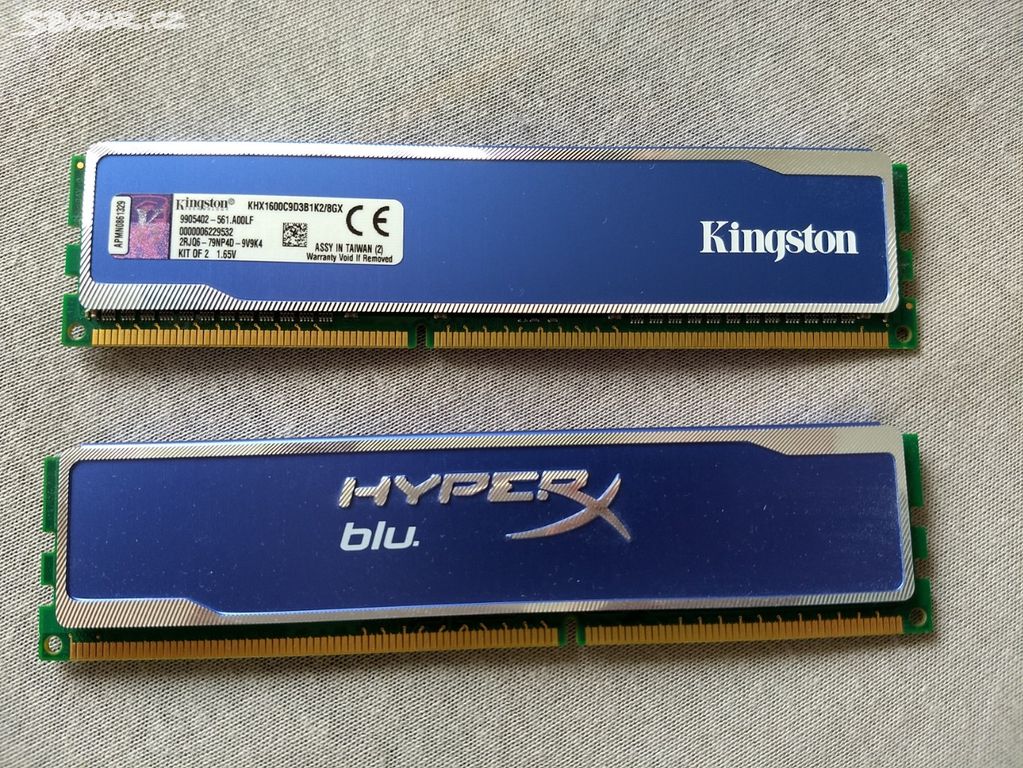 RAM 8GB (2x4GB kit) DDR 3 Kingston Hyper X blu