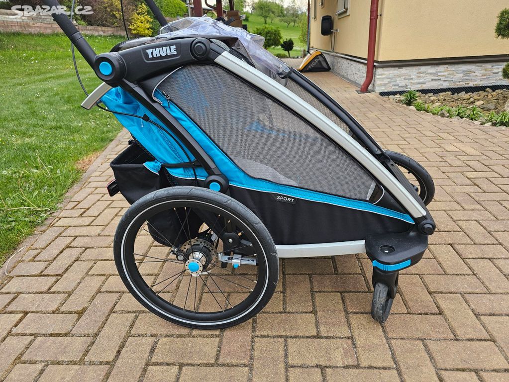 Thule Chariot Sport 2 pro 2 děti s plnou výbavou