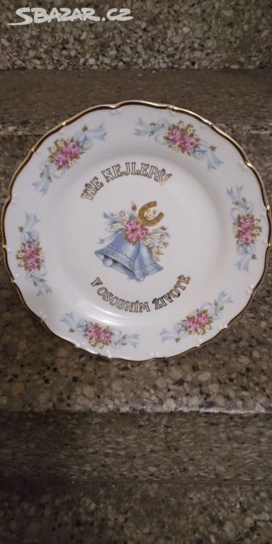 Porcelánový talíř dekorační MZ