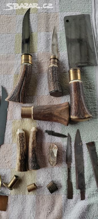 Komponenty na výrobu nožů z paroží