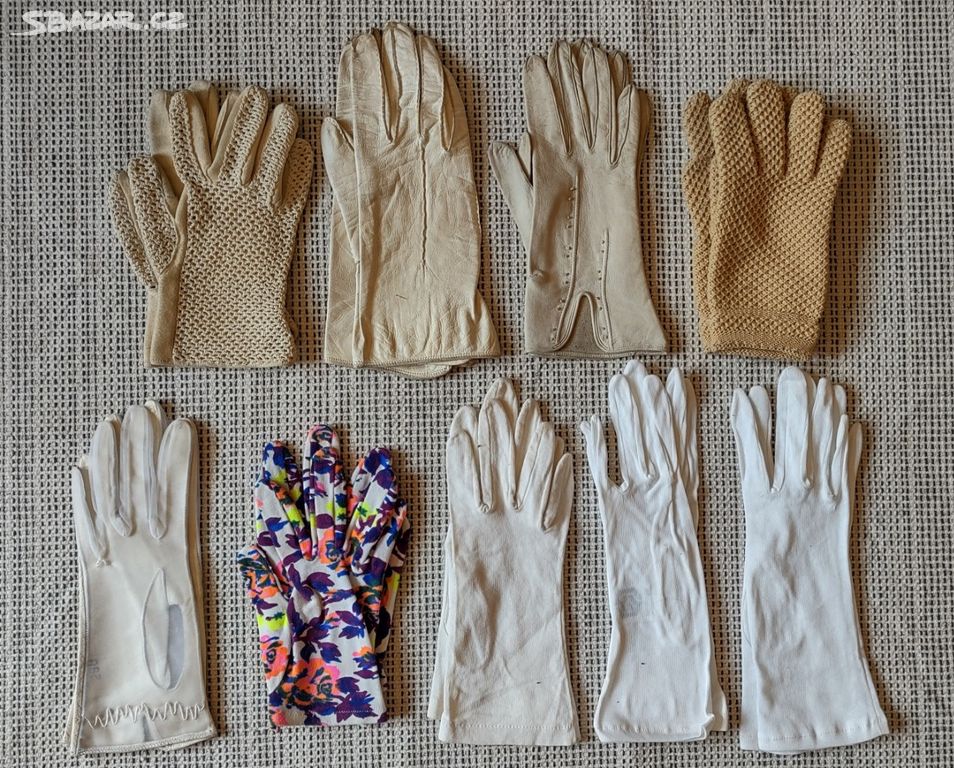 Retro vintage dámské rukavičky vel. S, 49 Kč kus