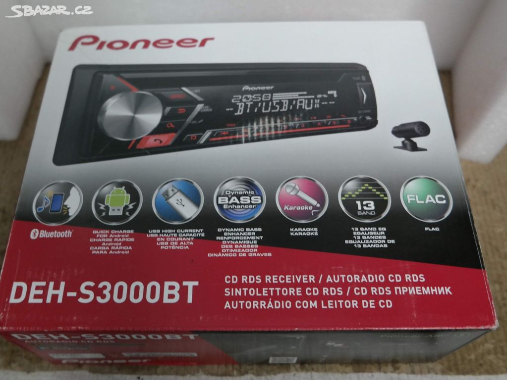 Pioneer DEH-S3000BT USB CD MP3 origo balení