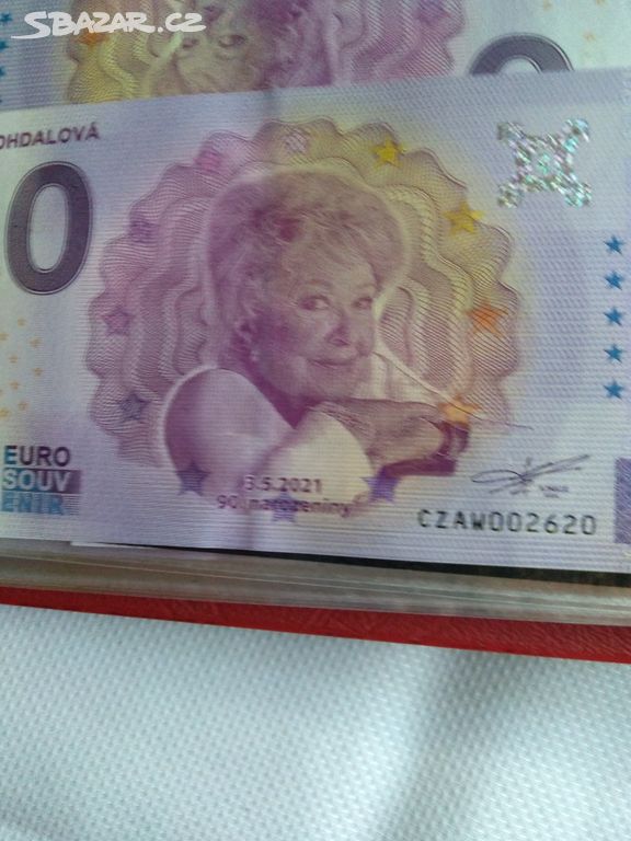 Bankovka 0 Euro  paní Bohdalová super stav