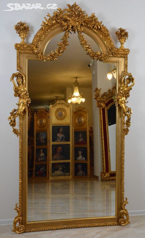 Zámecké zrcadlo s dámami - 246 cm