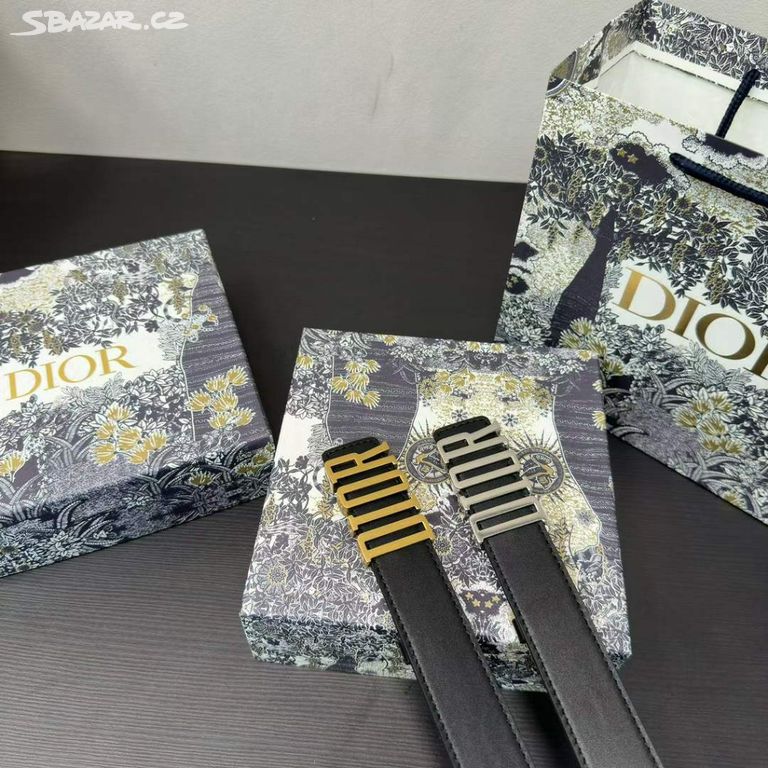 Kožený pásek pánský dámský. Nový Dior