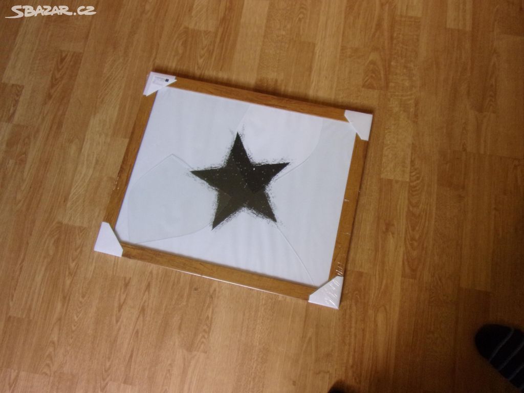 Obrázek s motivem hvězdy - poškozené sklo