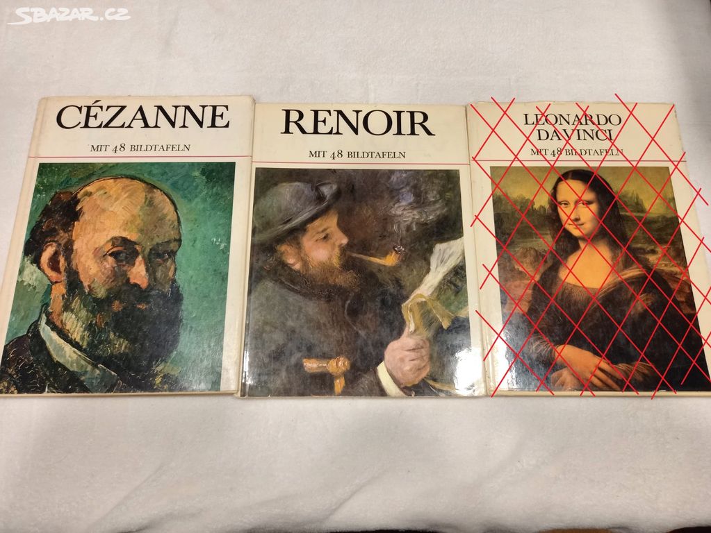 Cizojazyčné knížky o umění - Renoir a Cézanne.