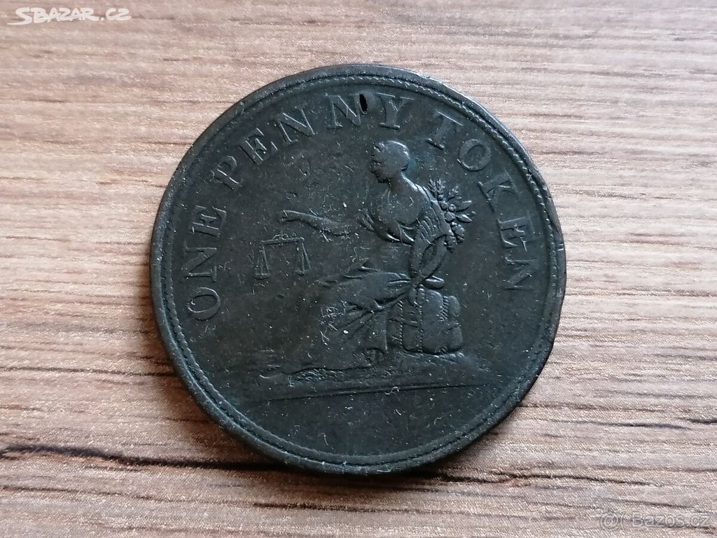 Kanada 1 Penny 1812 mince kolonie Lower Canada