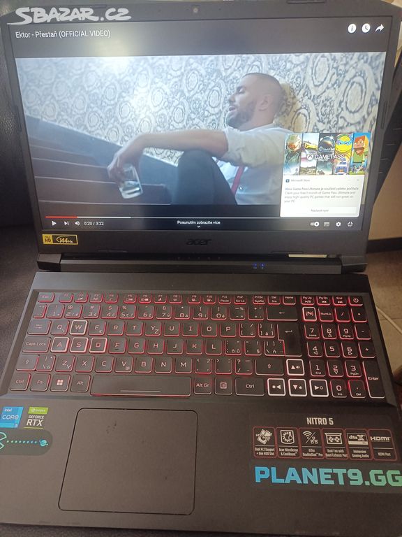 Herní notebook Acer Nitro 5, N20C15, nabíječka