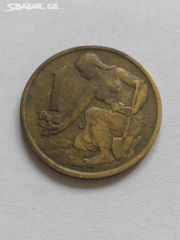 Mince 1 Koruna 1957 Československo