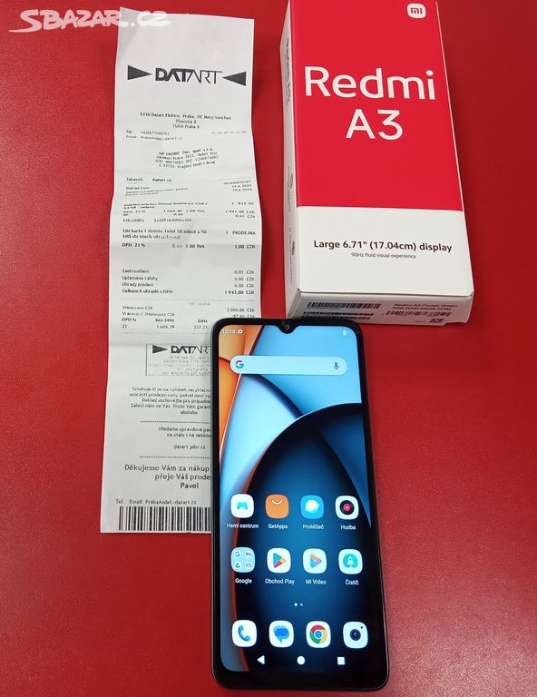 Xiaomi Redmi A3 3GB/64GB záruka 23,5 měsíce Datart