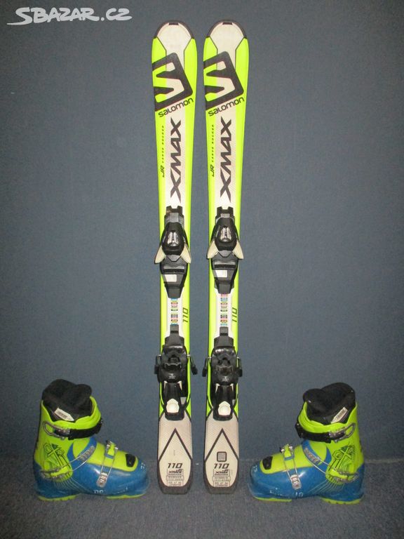 Dětské lyže SALOMON X-MAX Jr 110cm + Lyžáky 21,5cm