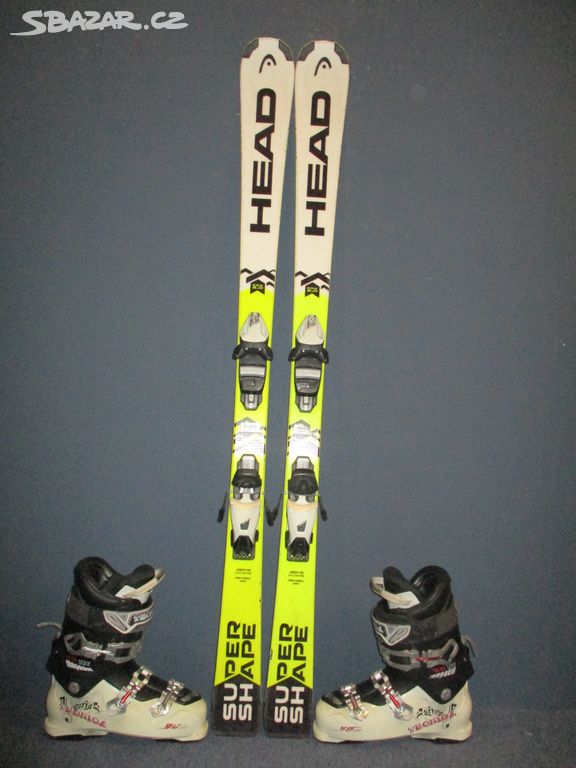 Juniorské lyže HEAD SUPERSHAPE 150cm + Lyžáky 28cm