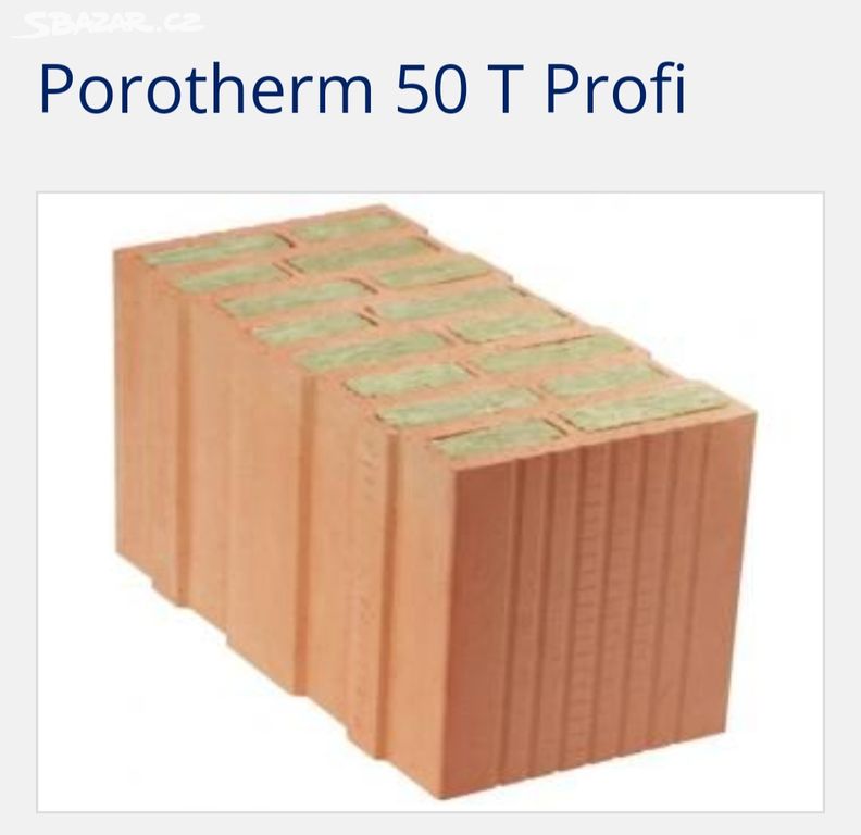 Cihly Porotherm 50T a 30T