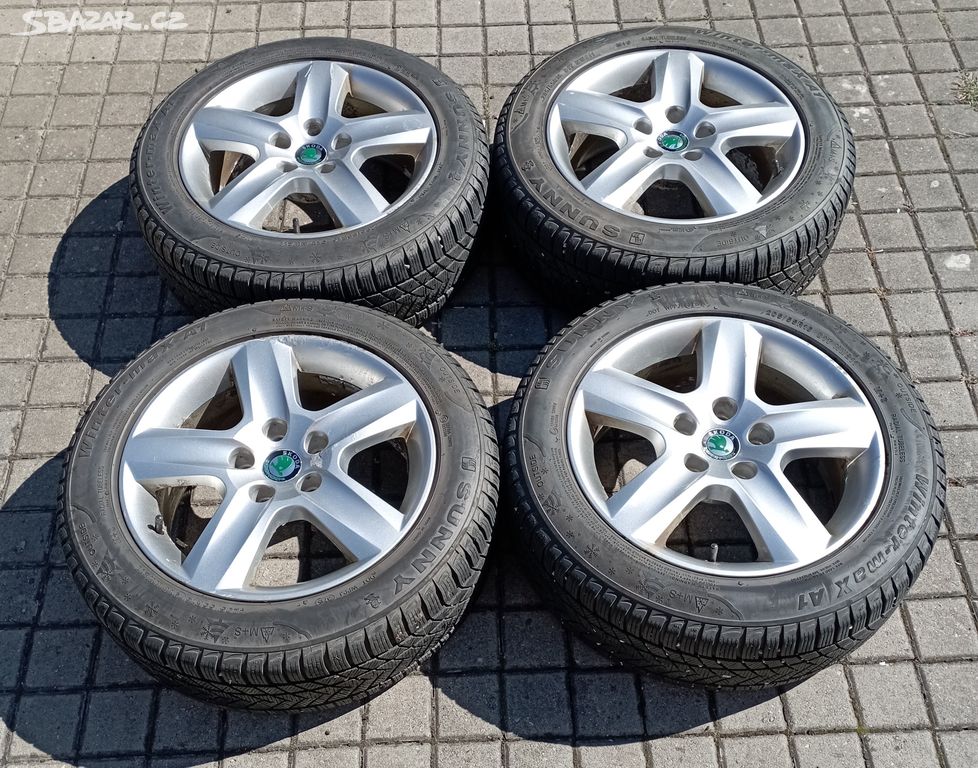 Originál Škoda kola komplet zimní 205/55 R16