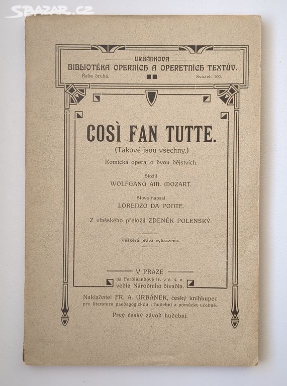 Cos fan tutte : takové jsou všechny 1908