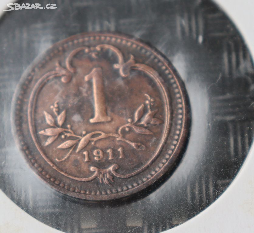 František Josef I. - mince 1 haléř 1911