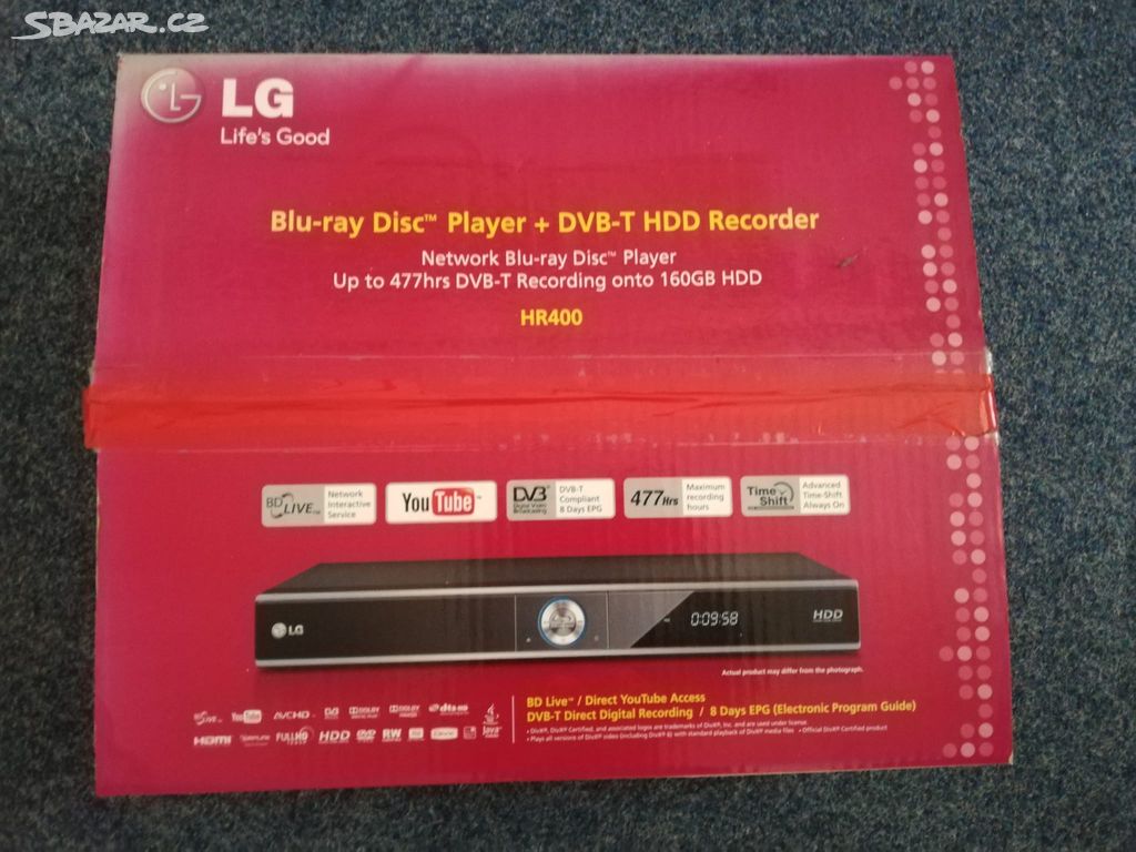 Blu-ray rekordér LG HR 400 s mechanikou