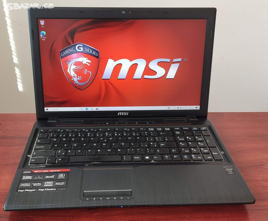 herní notebook MSI 15,6"/i5/16GB/256GBSSD + 750HDD