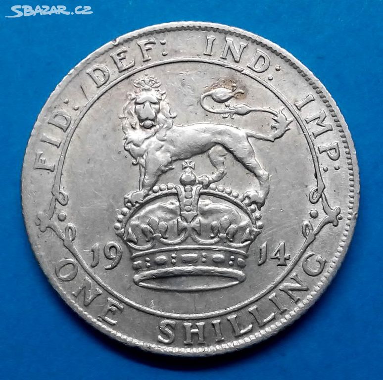 mince Šilink 1914 Jiří V. Británie