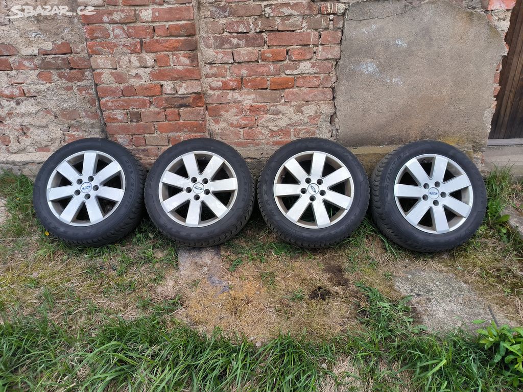 kola 5X108 6.5JJX16H2 ET52,5+zimní pneu 205/55/16