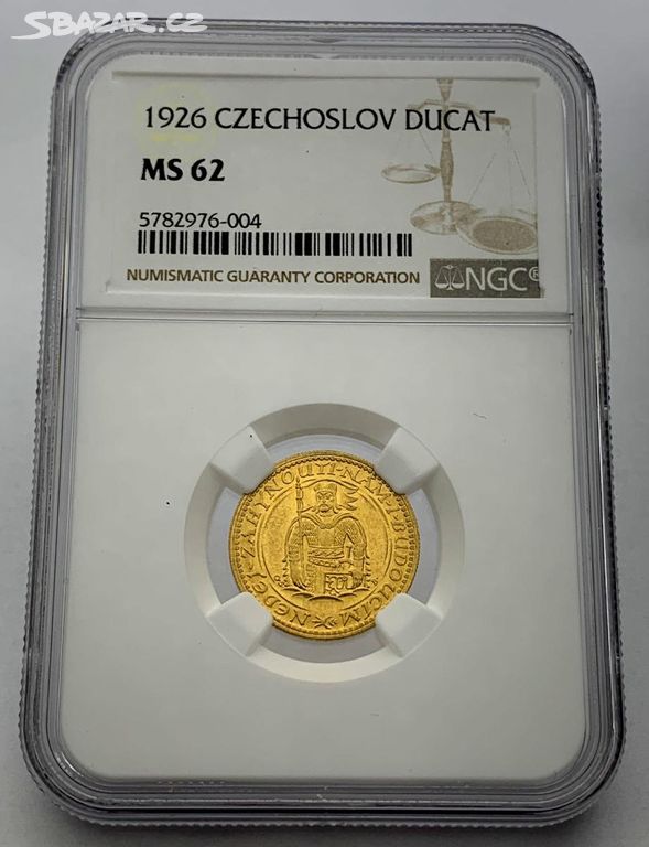 SVATOVÁCLAVSKÝ 1 DUKÁT 1926 - NGC - MS62