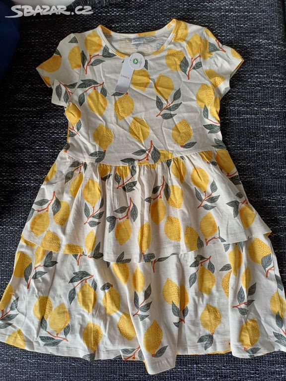 Lindex šaty citronky vel. 122