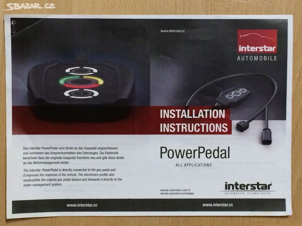 Interstar Power Pedal pro vozy Mercedes Benz