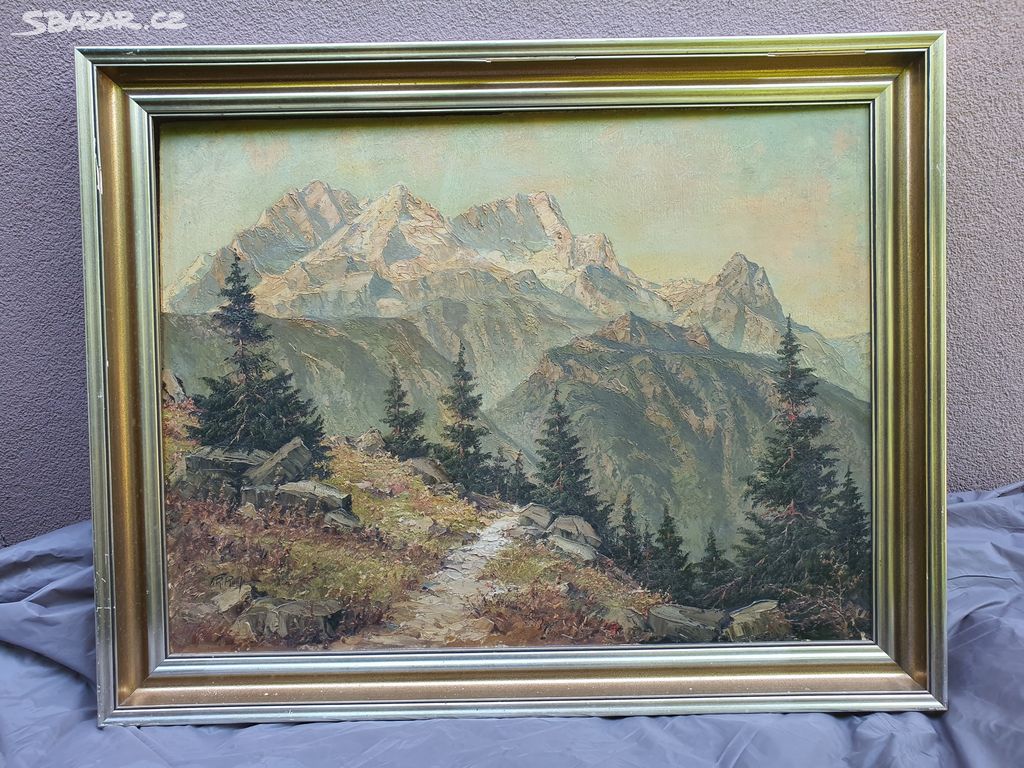 krásný obraz horská krajina 86x68