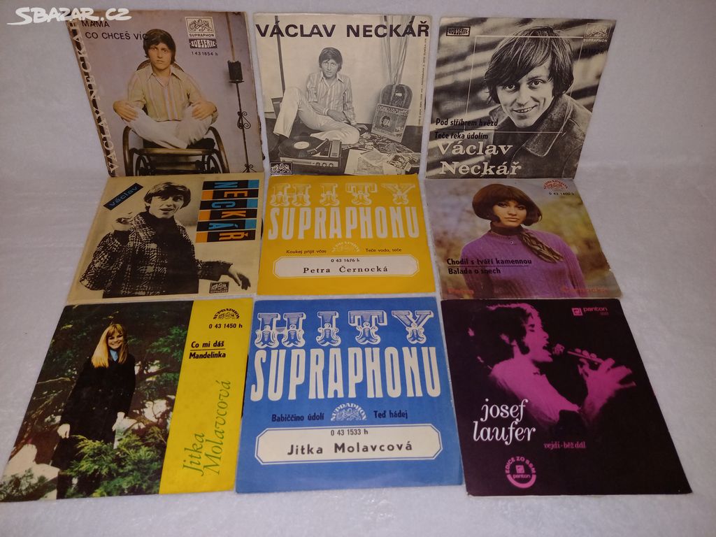 SP vinyl desky - Neckář,Černocká,Molavcová,Laufer.