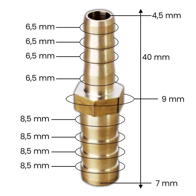 Redukce - hadicový nástavec 6/8mm Vogelmann