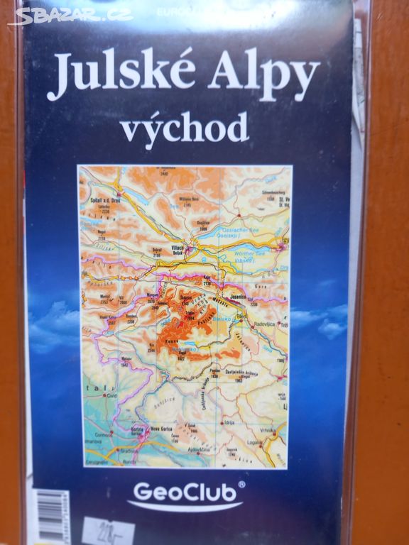 turistická mara Julské Alpy východ 1: 50 000