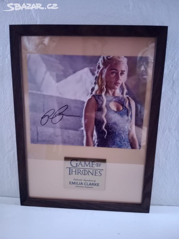 Emilia Clarke (Hra o trůny) - podepsané foto + COA