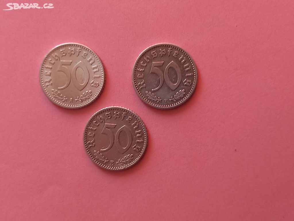 mince 50 Reichspfennig 1935 A.E.F cena za vše