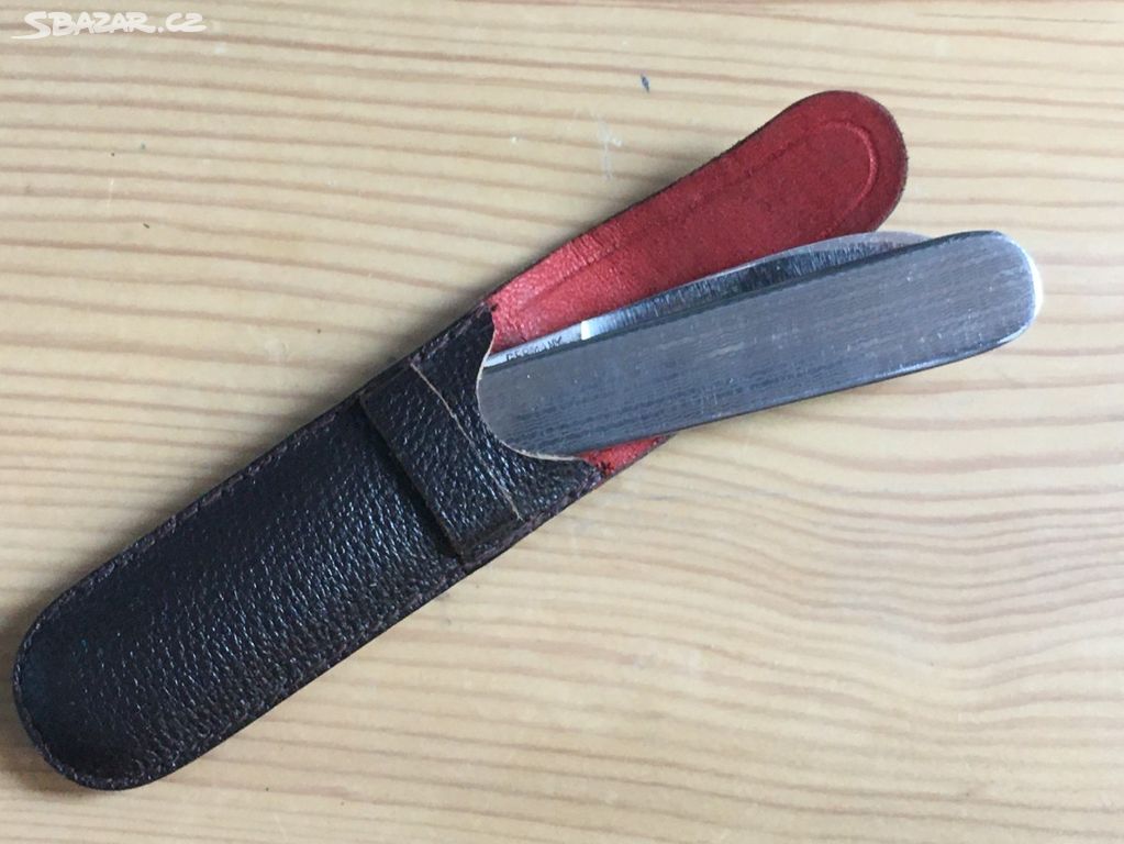 RETRO kapesní nůž SOLINGEN s koženým pouzdrem