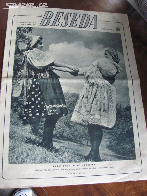 BESEDA- 15.8.1947-starý,retro časopis ,ČESKOSLOV.