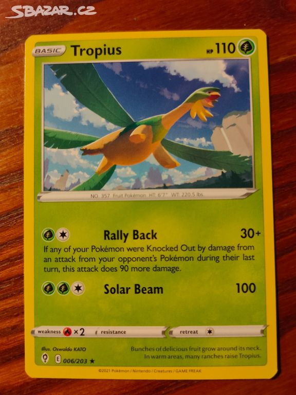 Pokémon - Tropius (RARE KARTA)