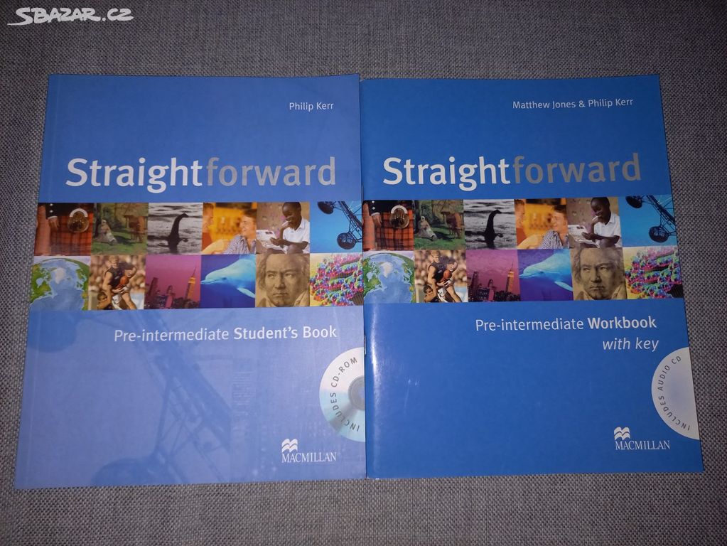 Učebnice - Straight Forward včetně CD - cena set.
