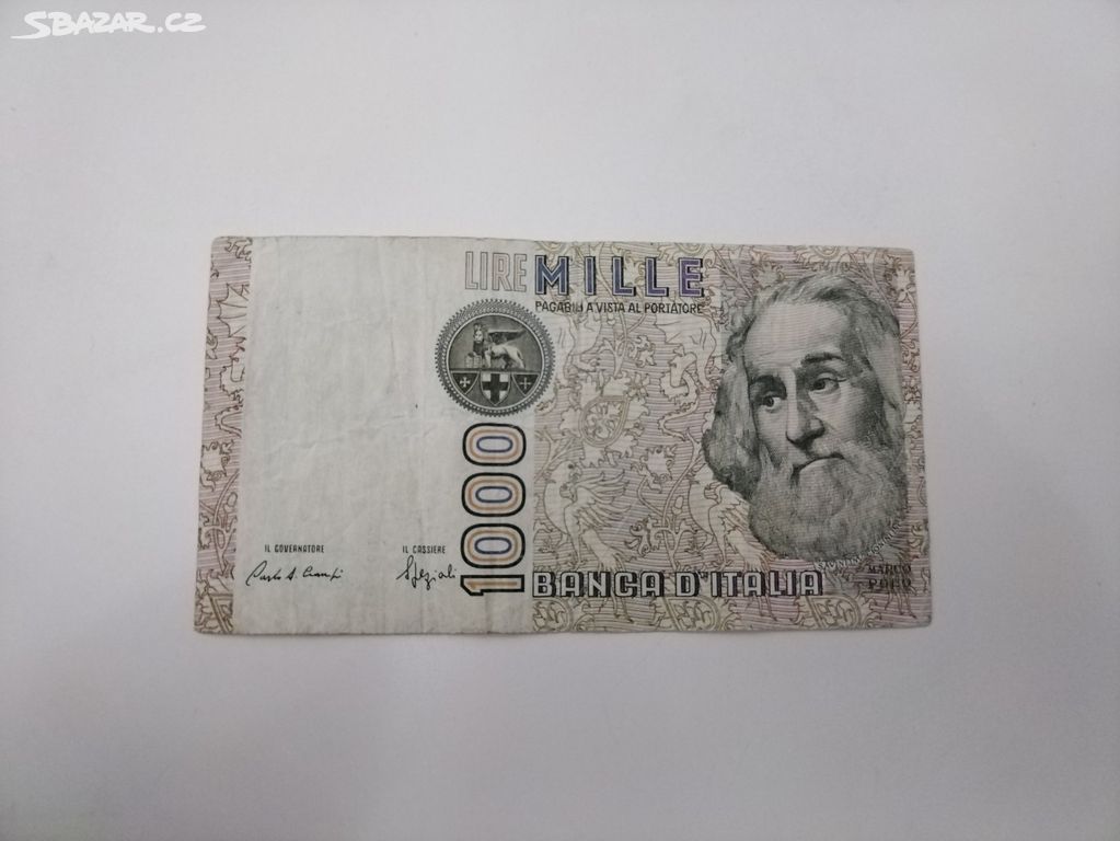 Bankovka Itálie - 1000 Lire 1982