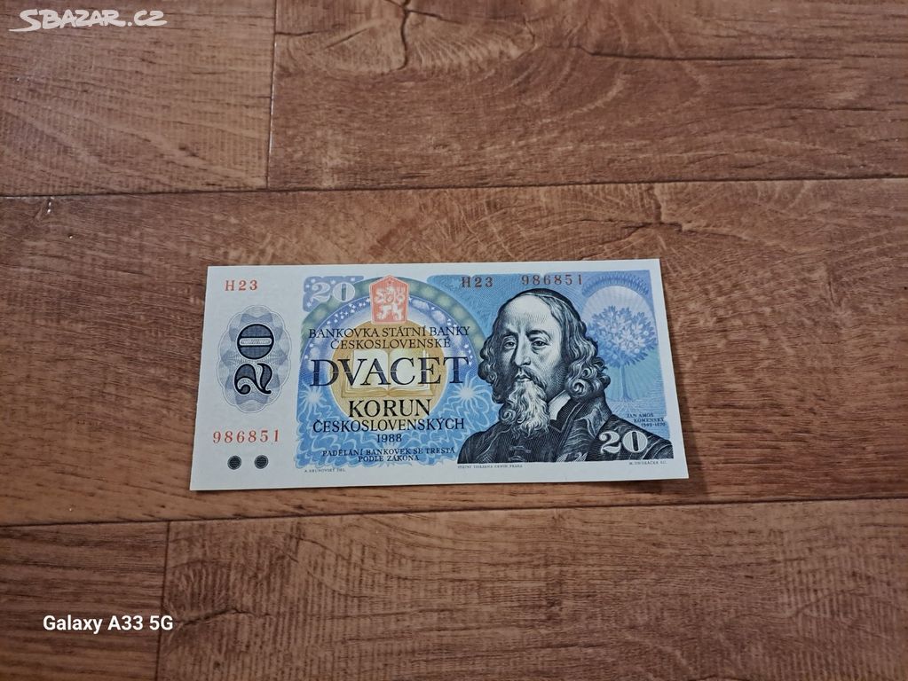 Stará bankovka Dvacet Korun Československých