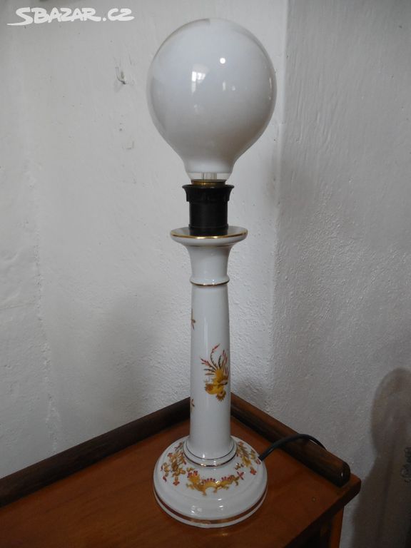 Lampa Míšeň porcelán